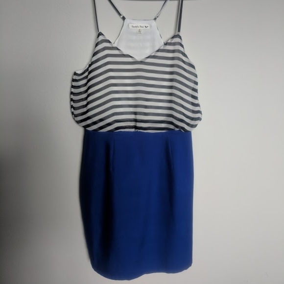 JusFab/Double Zero Stripe Blouson Dress- Size S - Picture 4 of 8